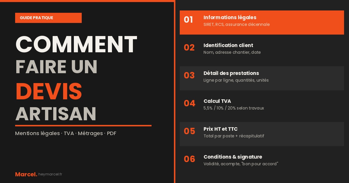 Artisan remplissant un devis BTP sur son bureau